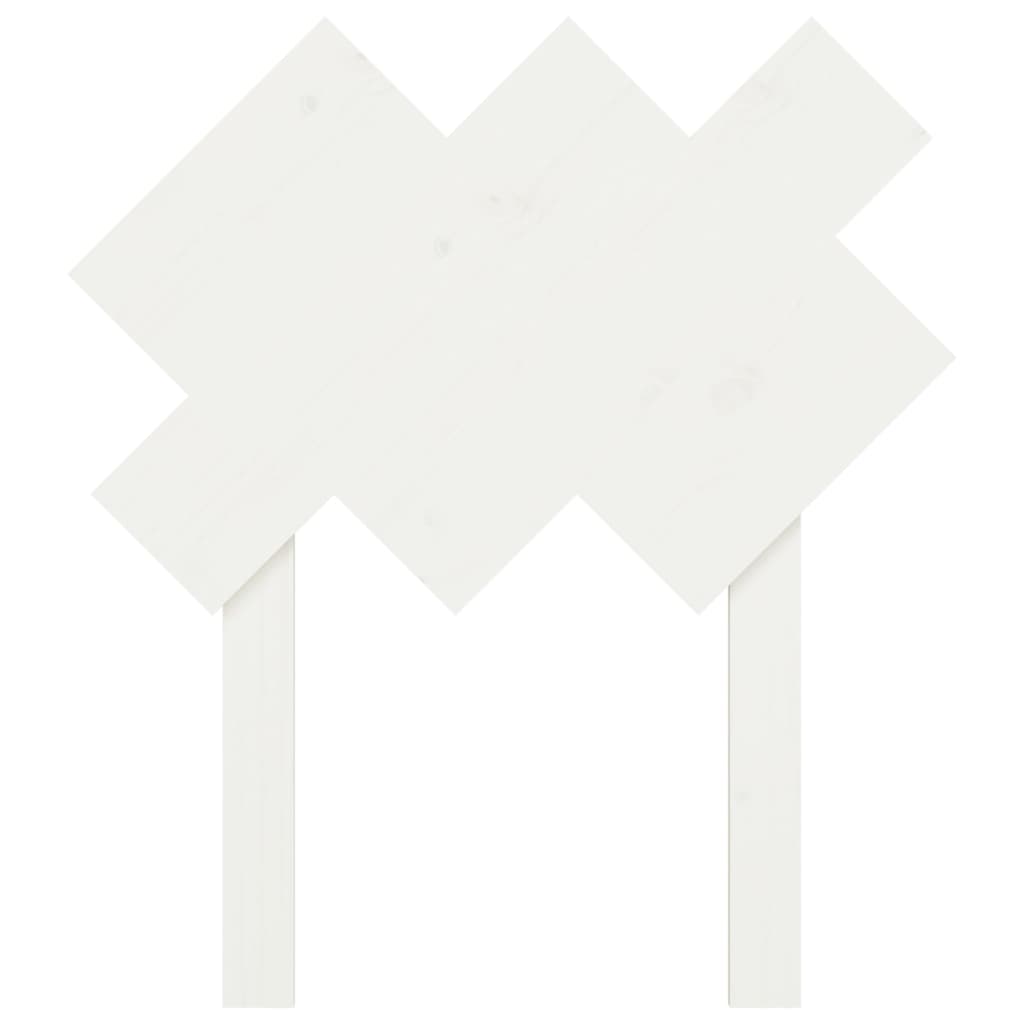 vidaXL Bed Headboard White 72.5x3x81 cm Solid Wood Pine