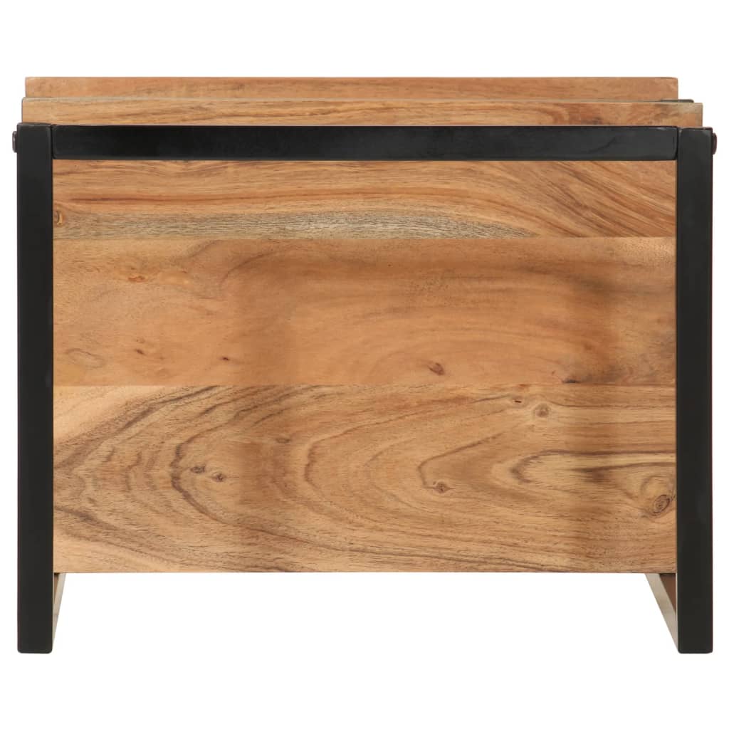 vidaXL Wall Shelf 40x30x50 cm Solid Wood Acacia and Iron
