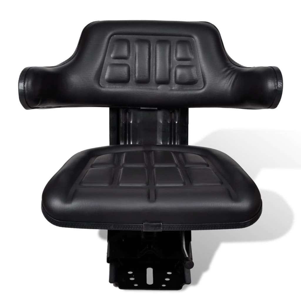 vidaXL Tractor Seat with Suspension Black