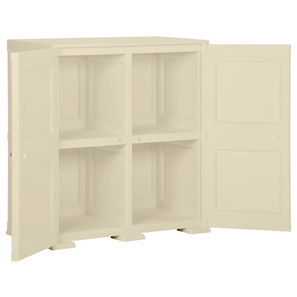 vidaXL Plastic Cabinet 79x43x85.5 cm Wood Design Angora White