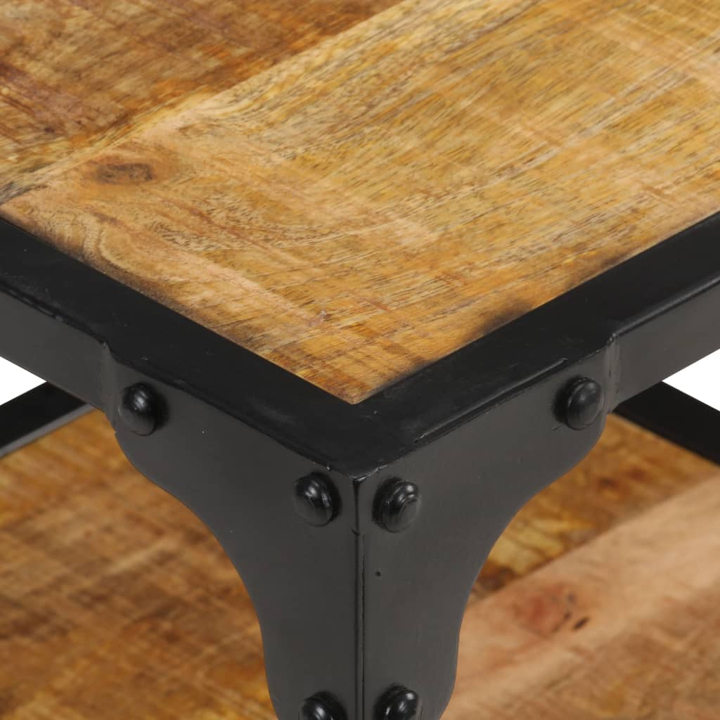 vidaXL Coffee Table 40x40x36 cm Solid Rough Mango Wood