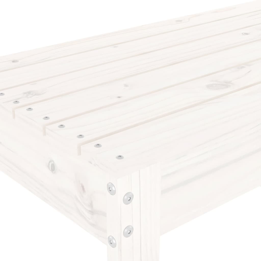 vidaXL Garden Bench White 80x38x45 cm Solid Wood Pine