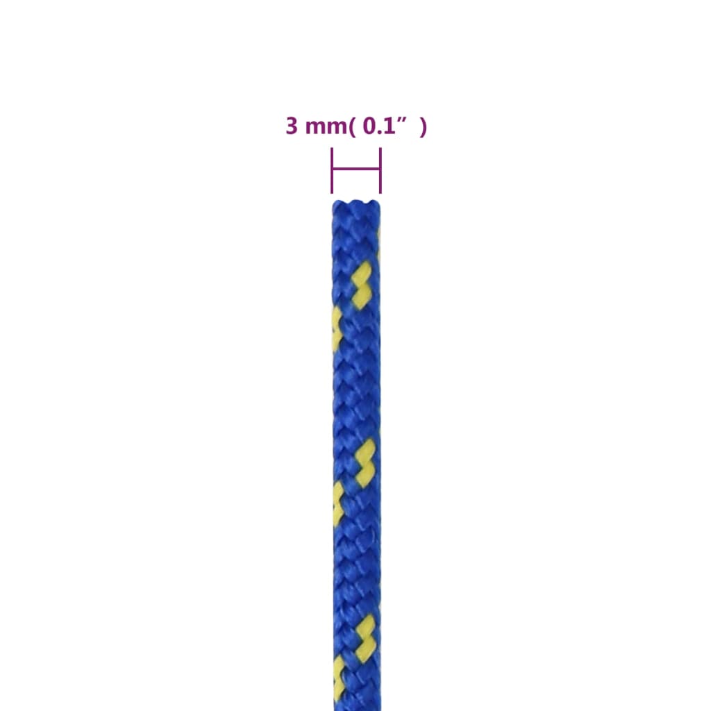 vidaXL Boat Rope Blue 3 mm 50 m Polypropylene