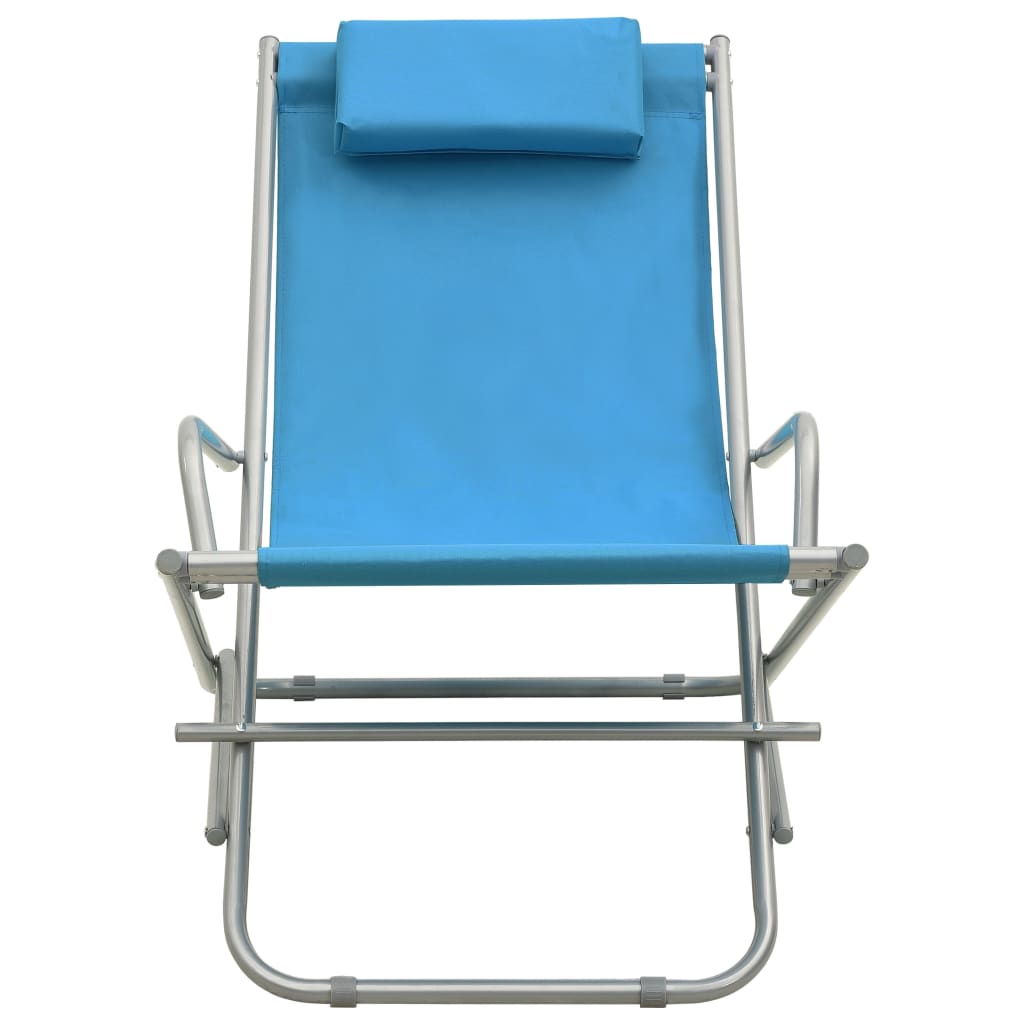 vidaXL Rocking Chairs 2 pcs Steel Blue