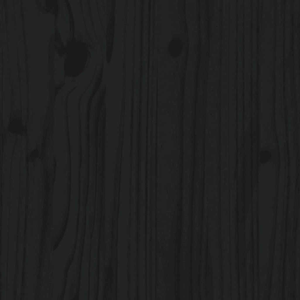 vidaXL Sideboards 2 pcs Black 32x34x75 cm Solid Wood Pine