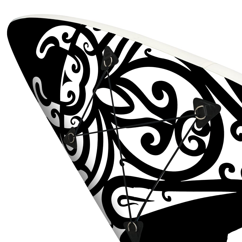 vidaXL Inflatable Stand Up Paddleboard Set 305x76x15 cm Black