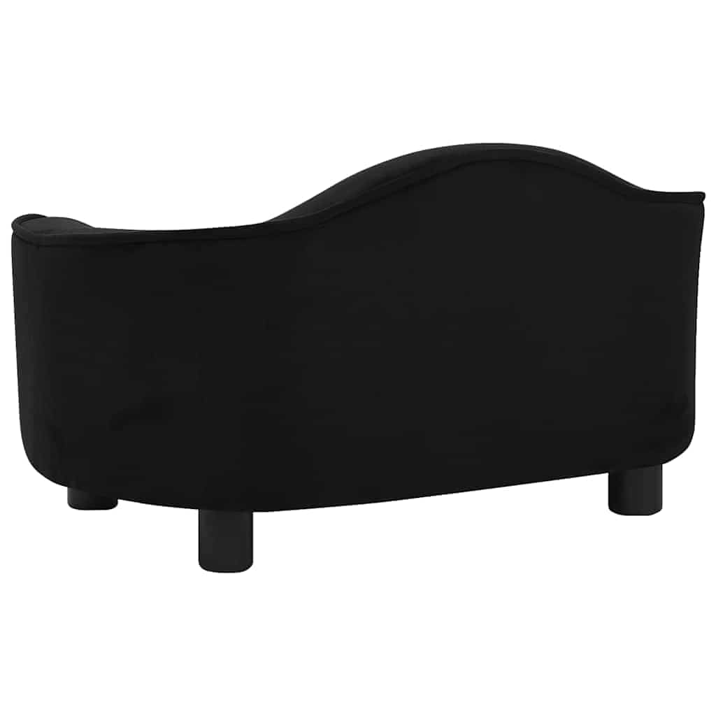 vidaXL Dog Sofa Black 67x47x36 cm Plush vidaXL.ie
