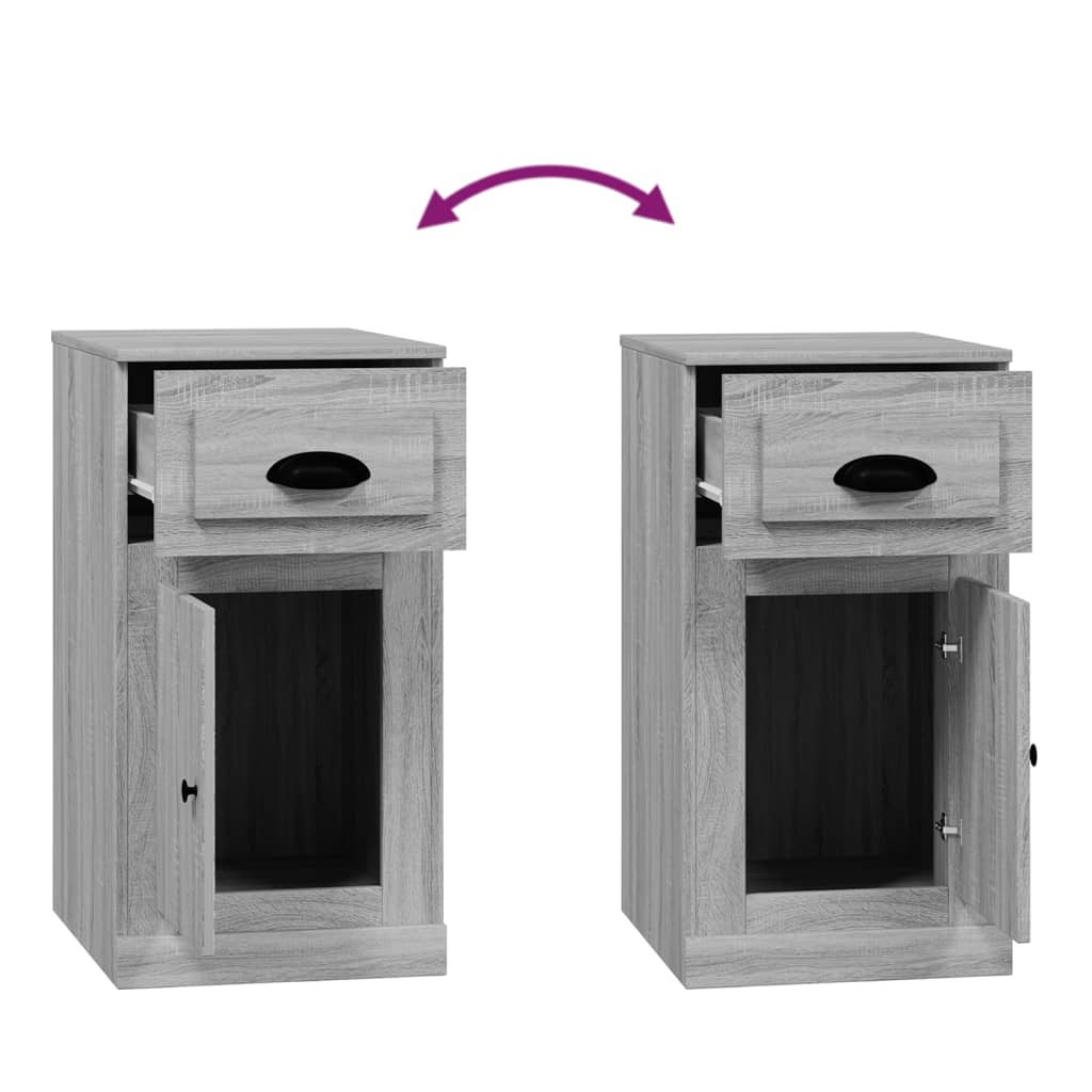 vidaXL Side Cabinet with Drawer Grey Sonoma 40x50x75 cm Engineered Wood
