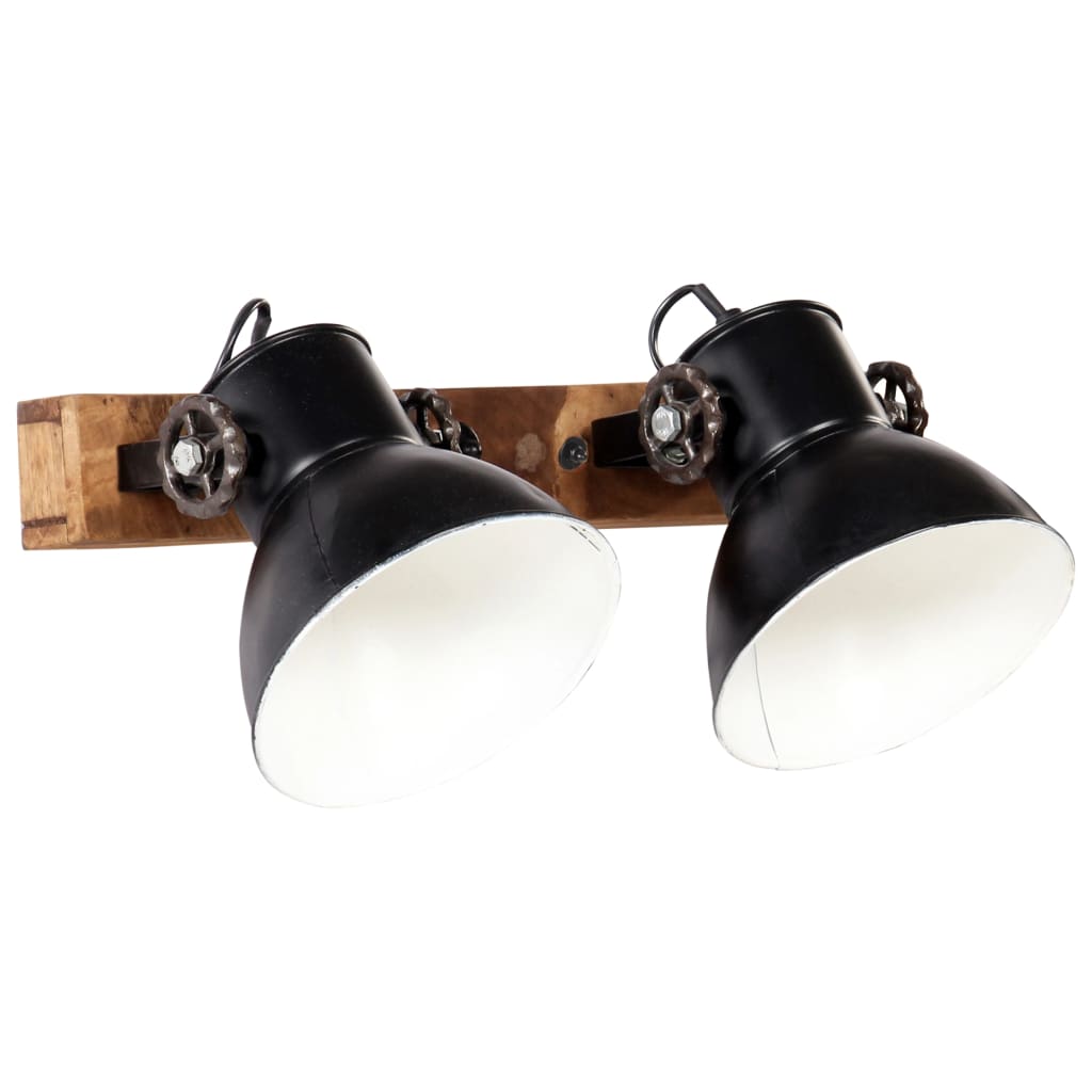 vidaXL Industrial Wall Lamp Black 45x25 cm E27