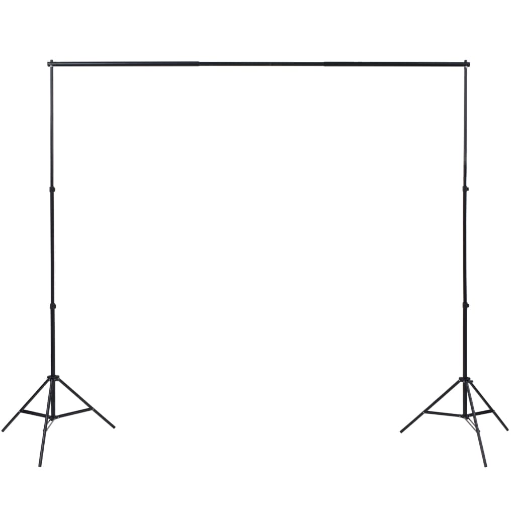 vidaXL Photo Studio Kit with 3 Cotton Backdrops Adjustable Frame 3x6m