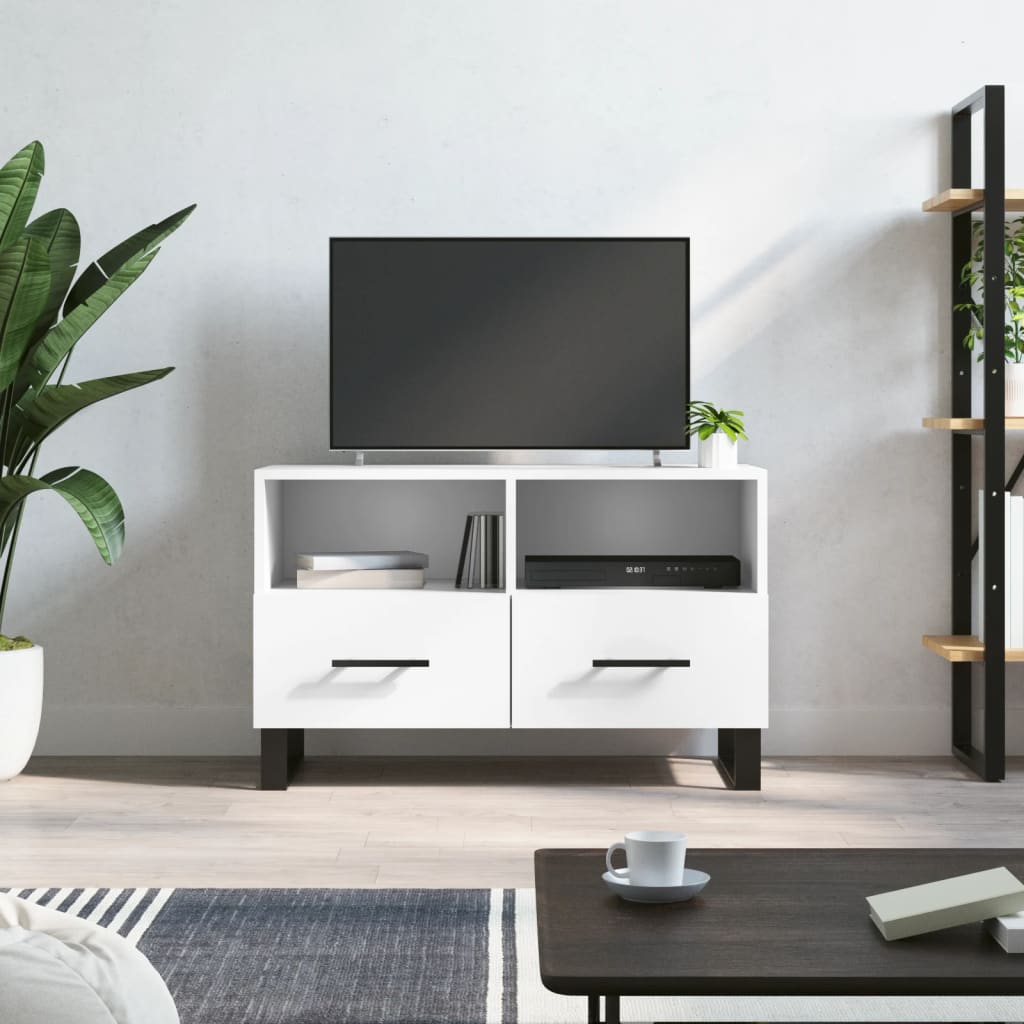 vidaXL TV Cabinet White 80x36x50 cm Engineered Wood