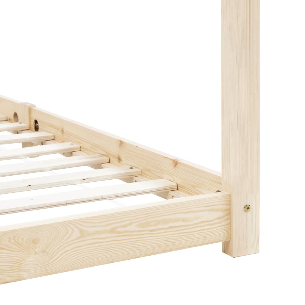 vidaXL Kids Bed Frame Solid Pine Wood 90x200 cm