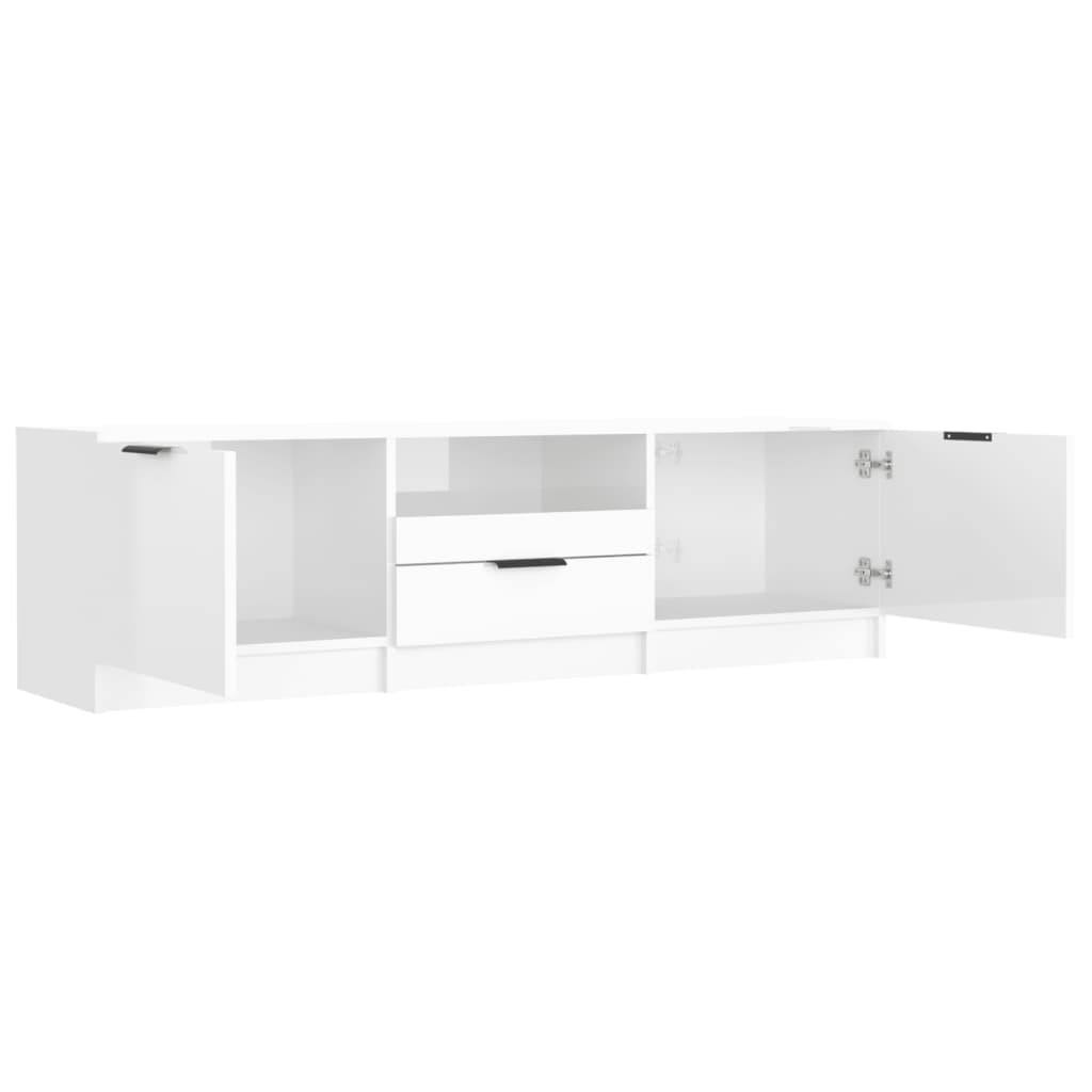 vidaXL TV Cabinet High Gloss White 140x35x40 cm Engineered Wood