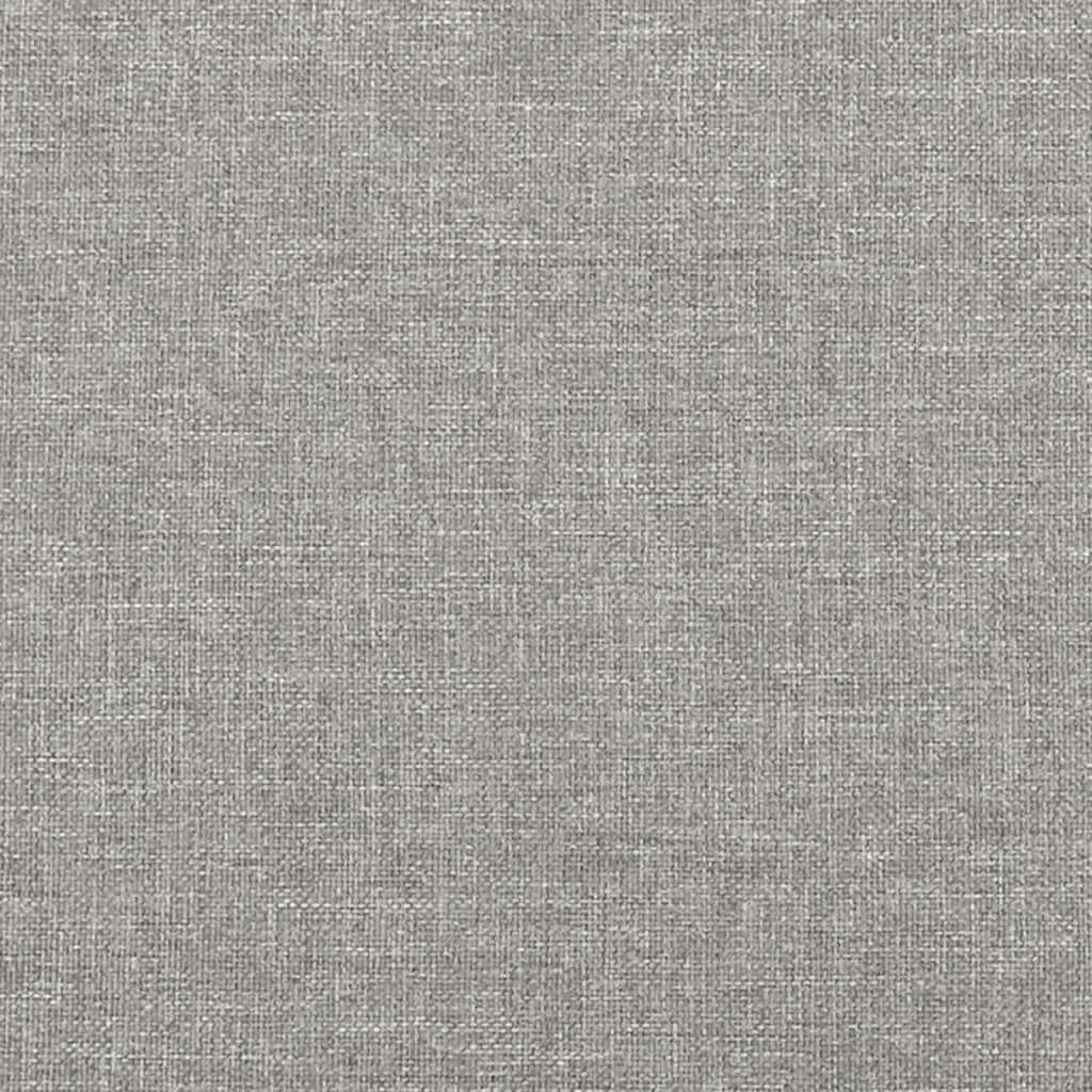 vidaXL Bed Frame Light Grey 90x190 cm Single Fabric
