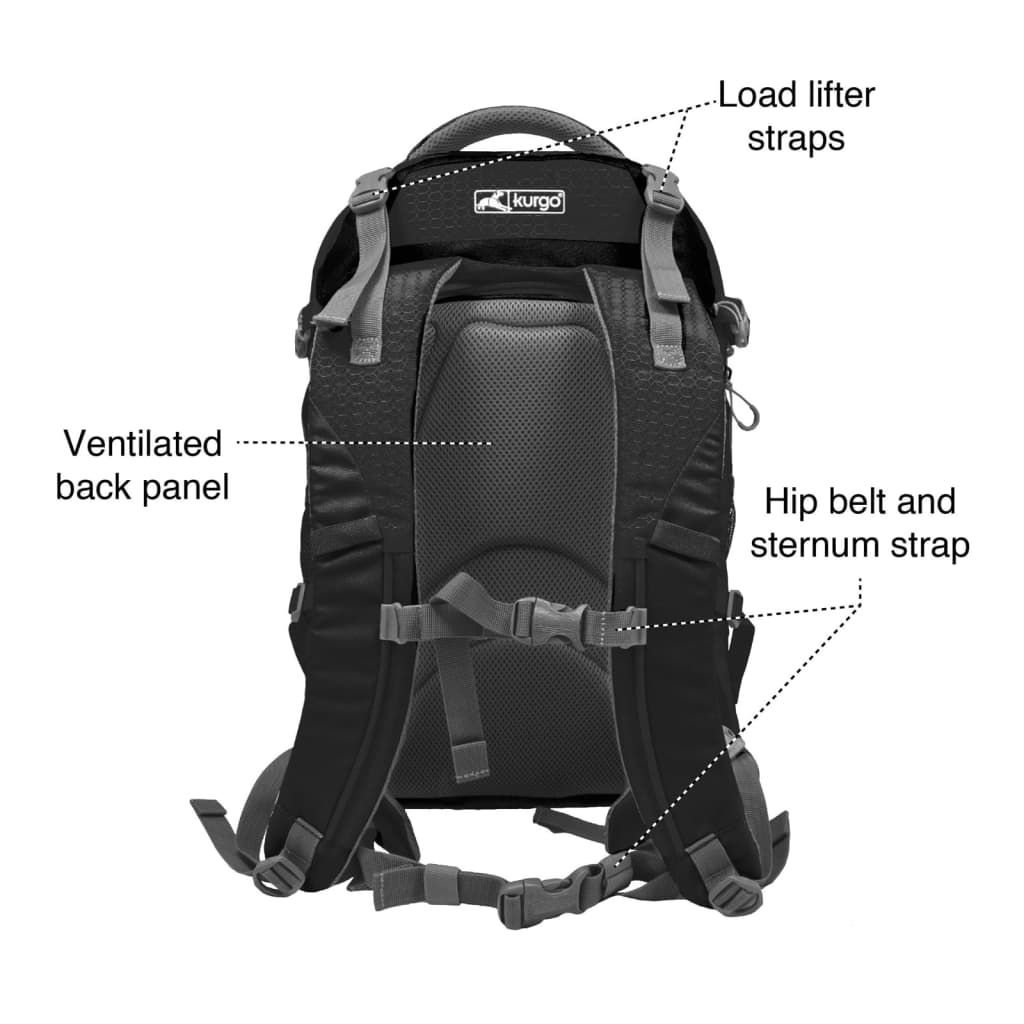 Kurgo Dog Backpack G-Train K9 Black