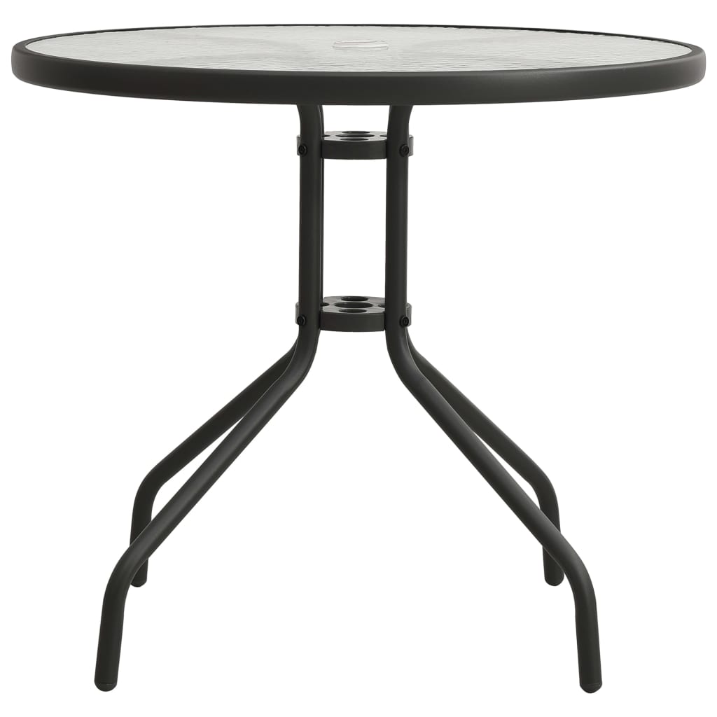 vidaXL Bistro Table Anthracite Ø80x71 cm Steel