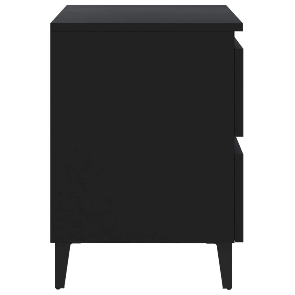 vidaXL Bed Cabinet Black 40x35x50 cm Engineered Wood