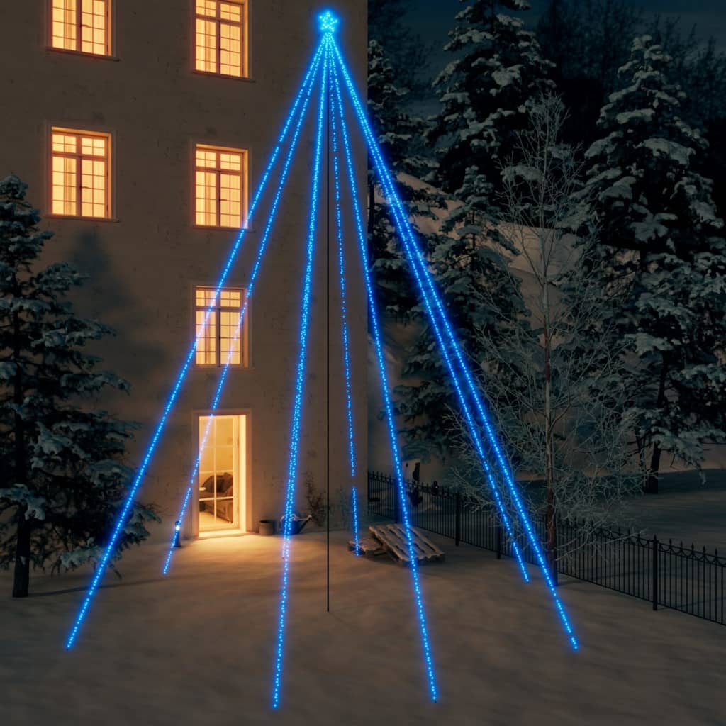 vidaXL Christmas Tree Lights Indoor Outdoor 1300 LEDs Blue 8 m