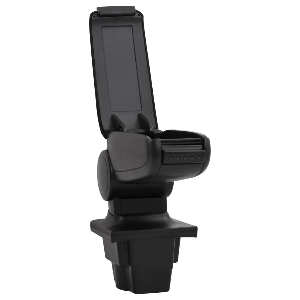 vidaXL Car Armrest Black 16x35x(30-49) cm ABS