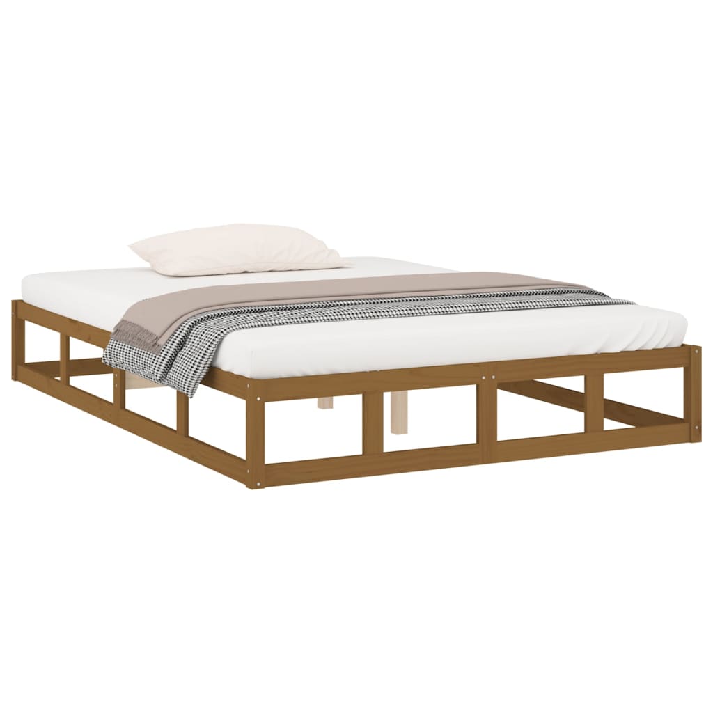 vidaXL Bed Frame Honey Brown 120x200 cm Solid Wood