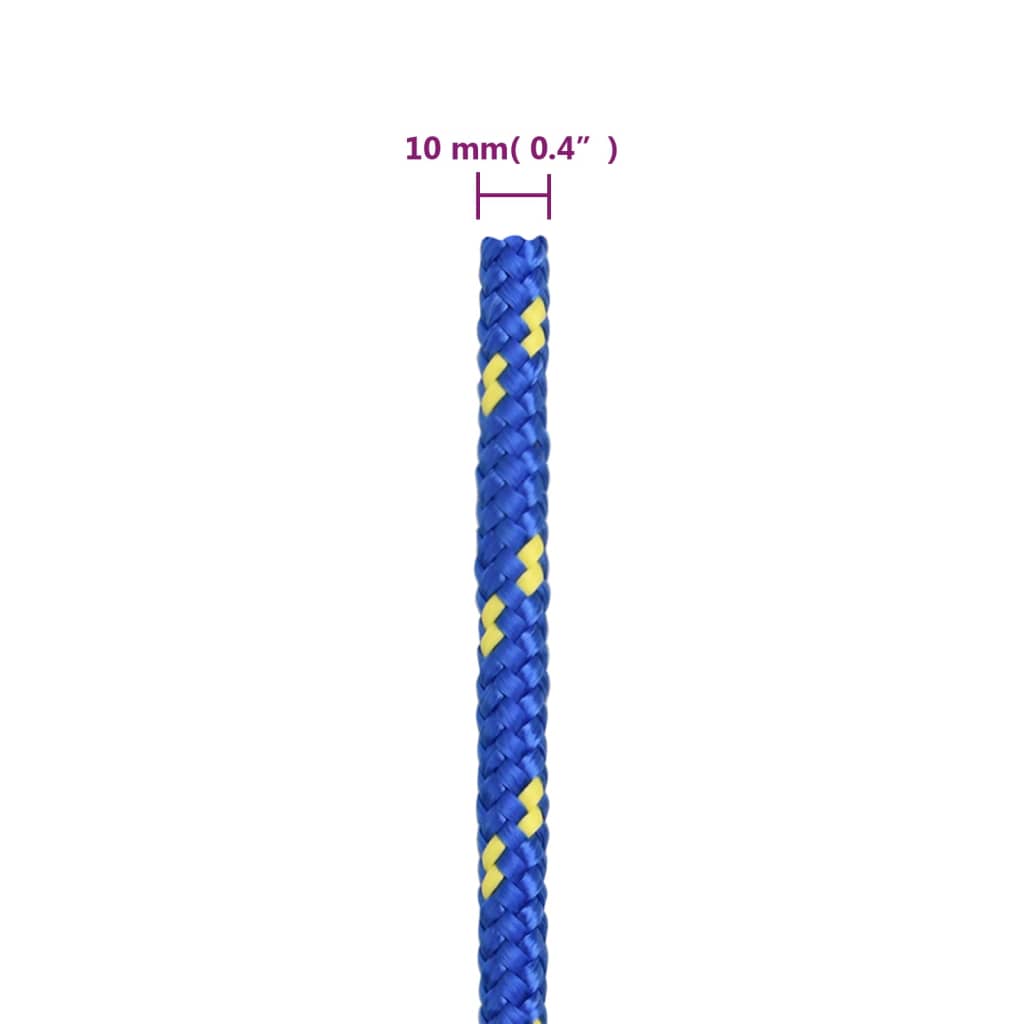 vidaXL Boat Rope Blue 10 mm 100 m Polypropylene