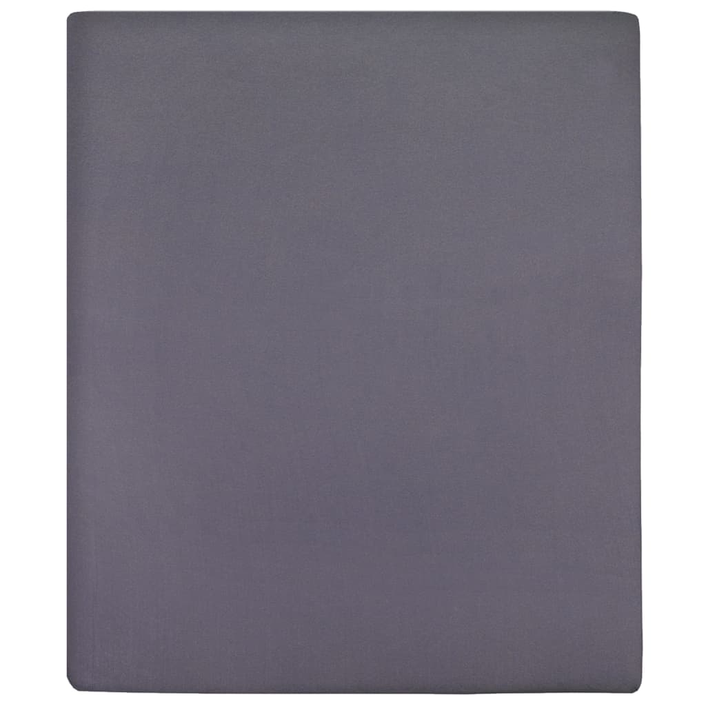 vidaXL Jersey Fitted Sheet Anthracite 90x200 cm Cotton