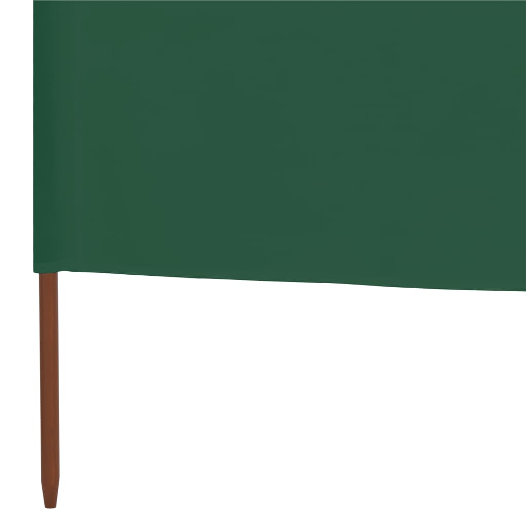 vidaXL 5-panel Wind Screen Fabric 600x120 cm Green
