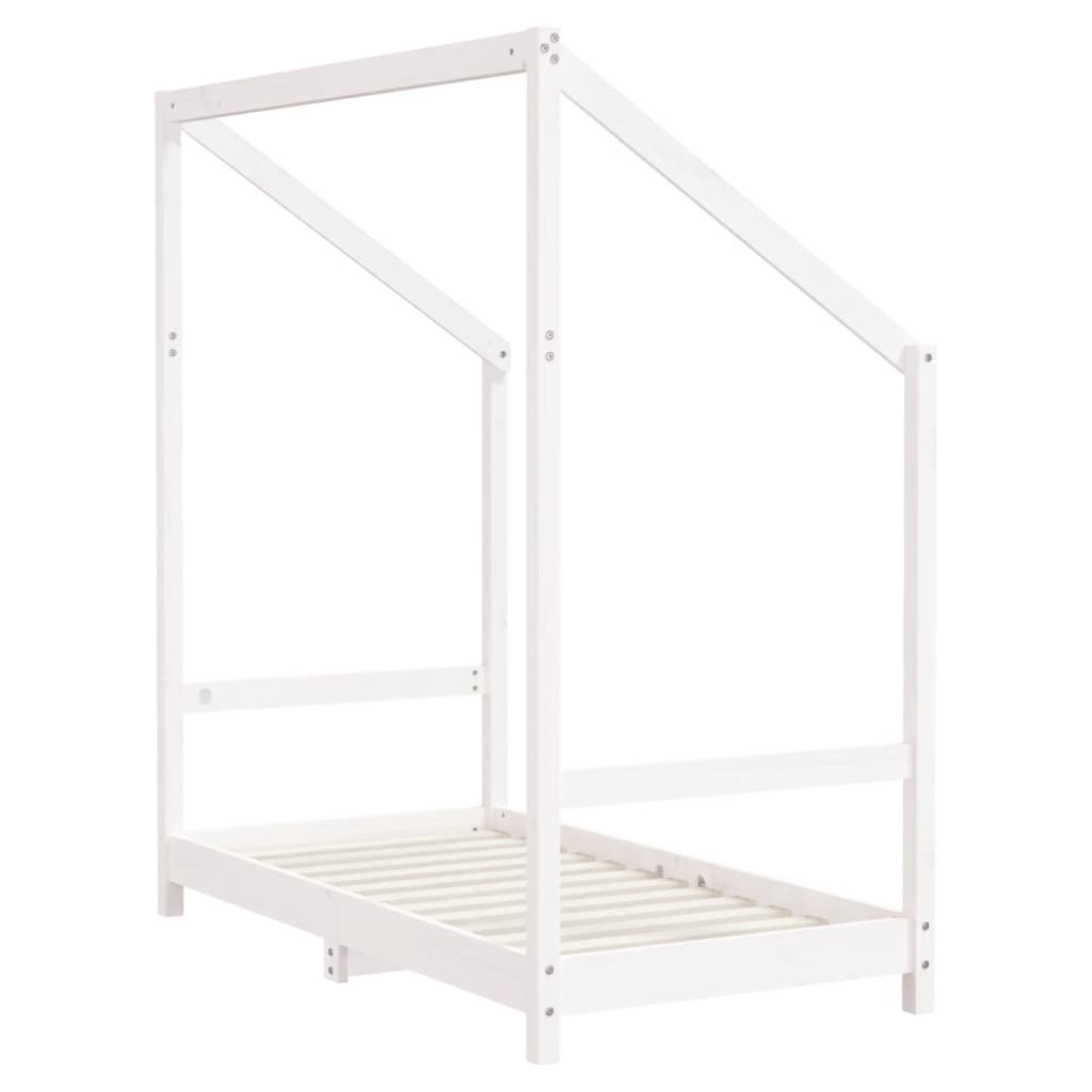 vidaXL Kids Bed Frame White 2x(70x140) cm Solid Wood Pine