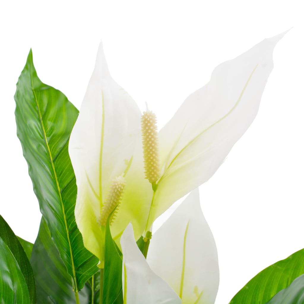 vidaXL Artificial Plant Anthurium with Pot White 90 cm