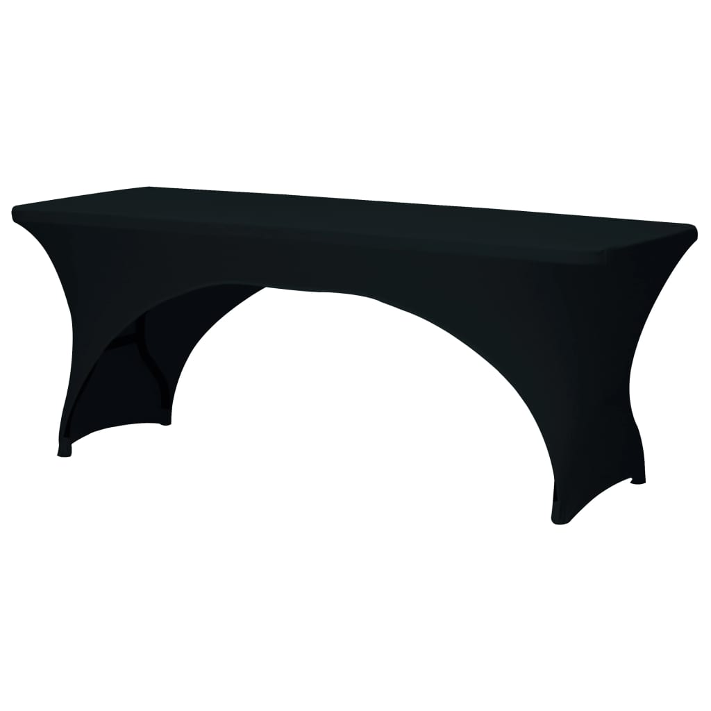 Perel Rectangular Table Cover Arched Black