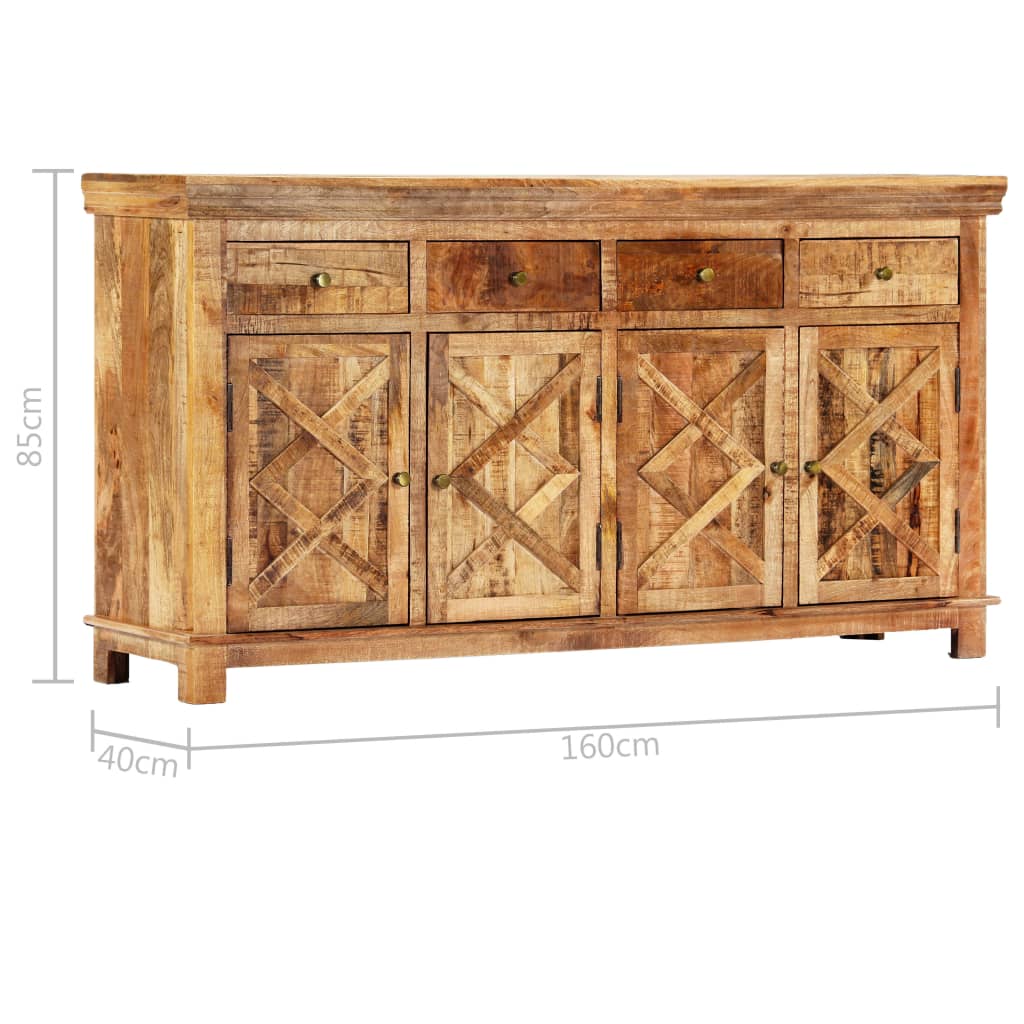 vidaXL Sideboard with 4 Drawers 160x40x85 cm Solid Mango Wood