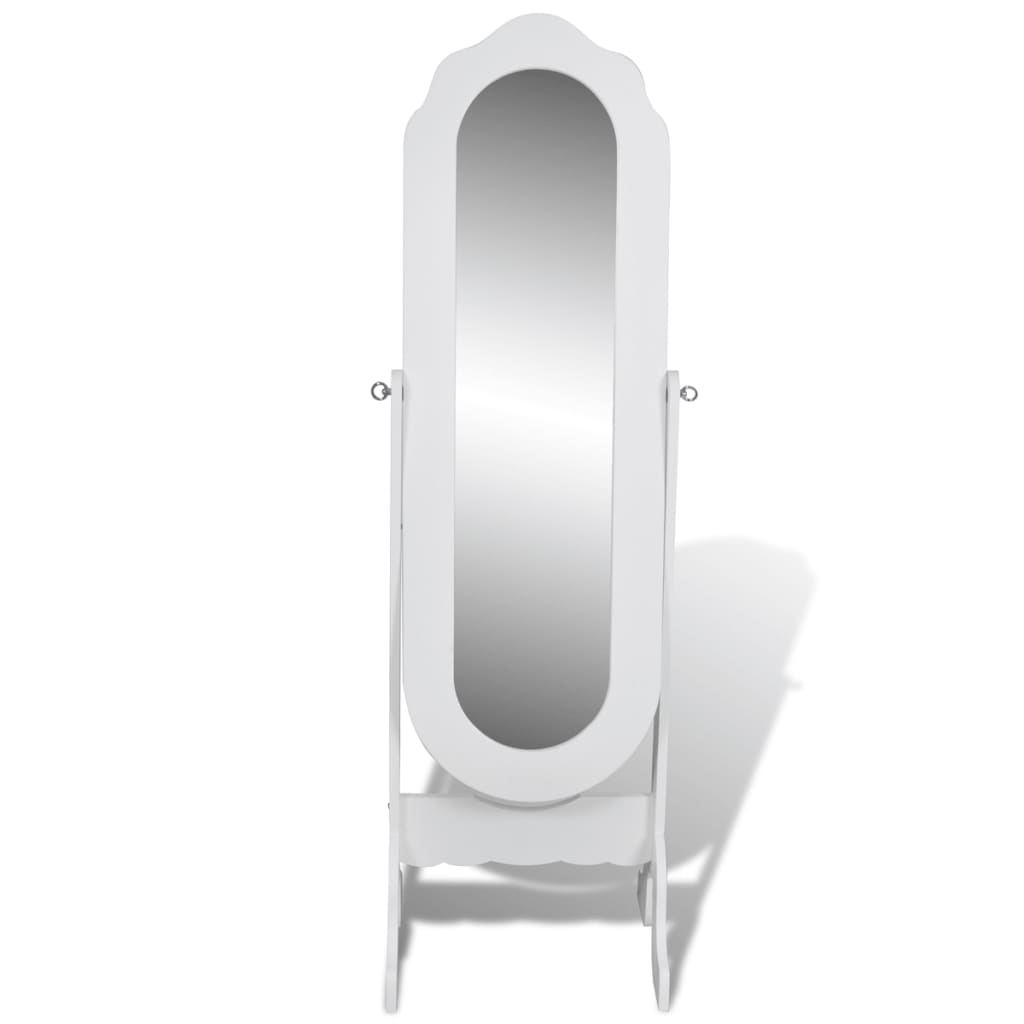 Free Standing Mirror White Adjustable