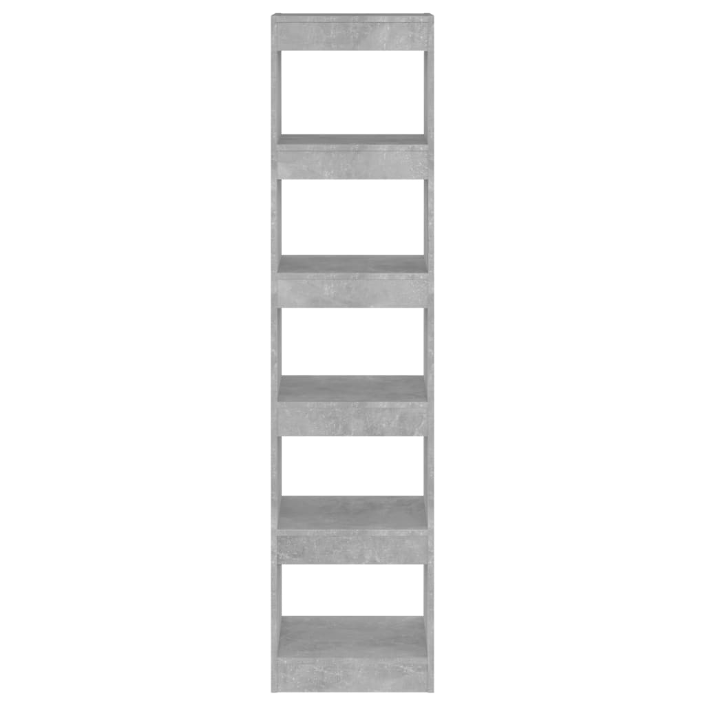 vidaXL Book Cabinet/Room Divider Concrete Grey 40x30x166 cm