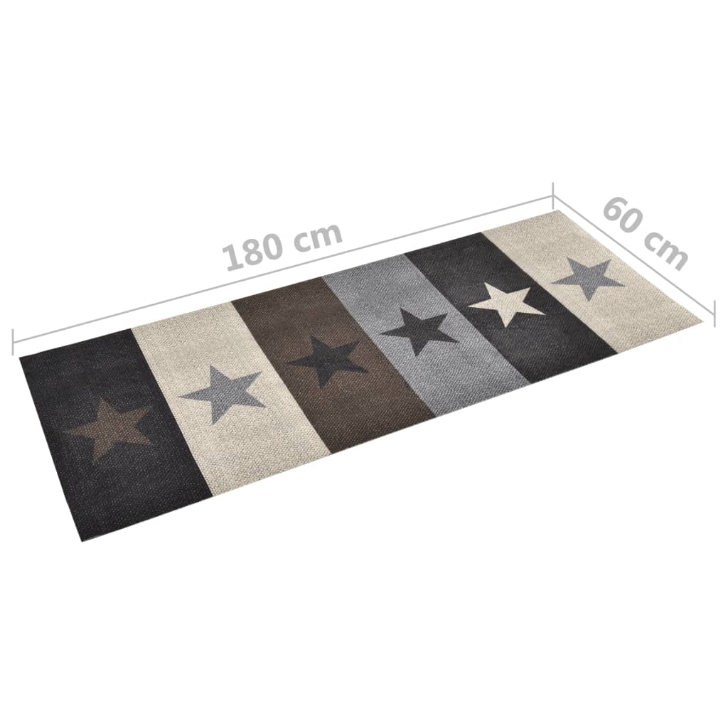 vidaXL Kitchen Carpet Washable Stars 60x180 cm