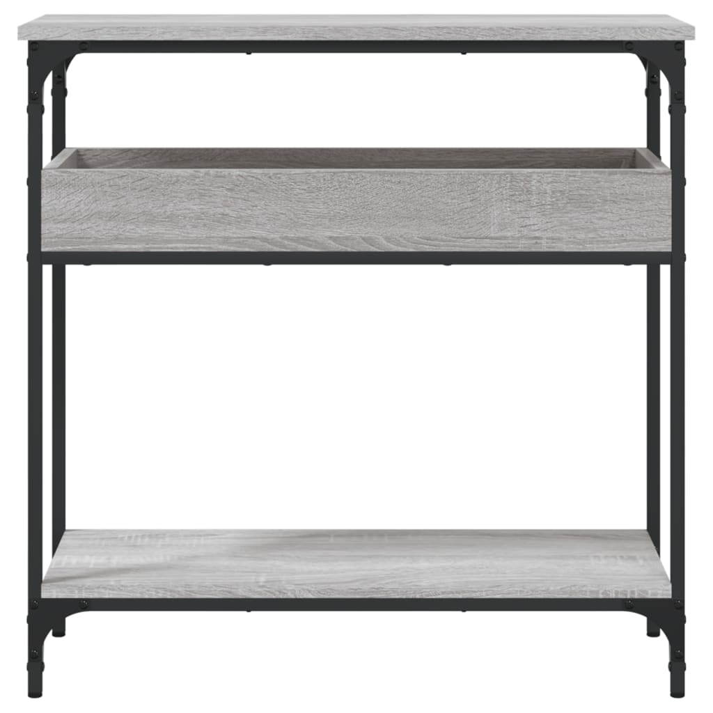 vidaXL Console Table with Shelf Grey Sonoma 75x29x75cm Engineered Wood