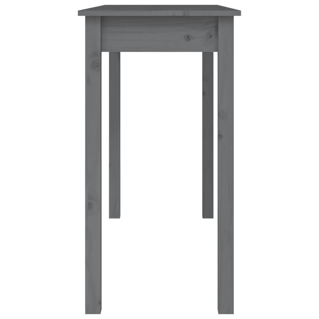 vidaXL Console Table Grey 110x40x75 cm Solid Wood Pine