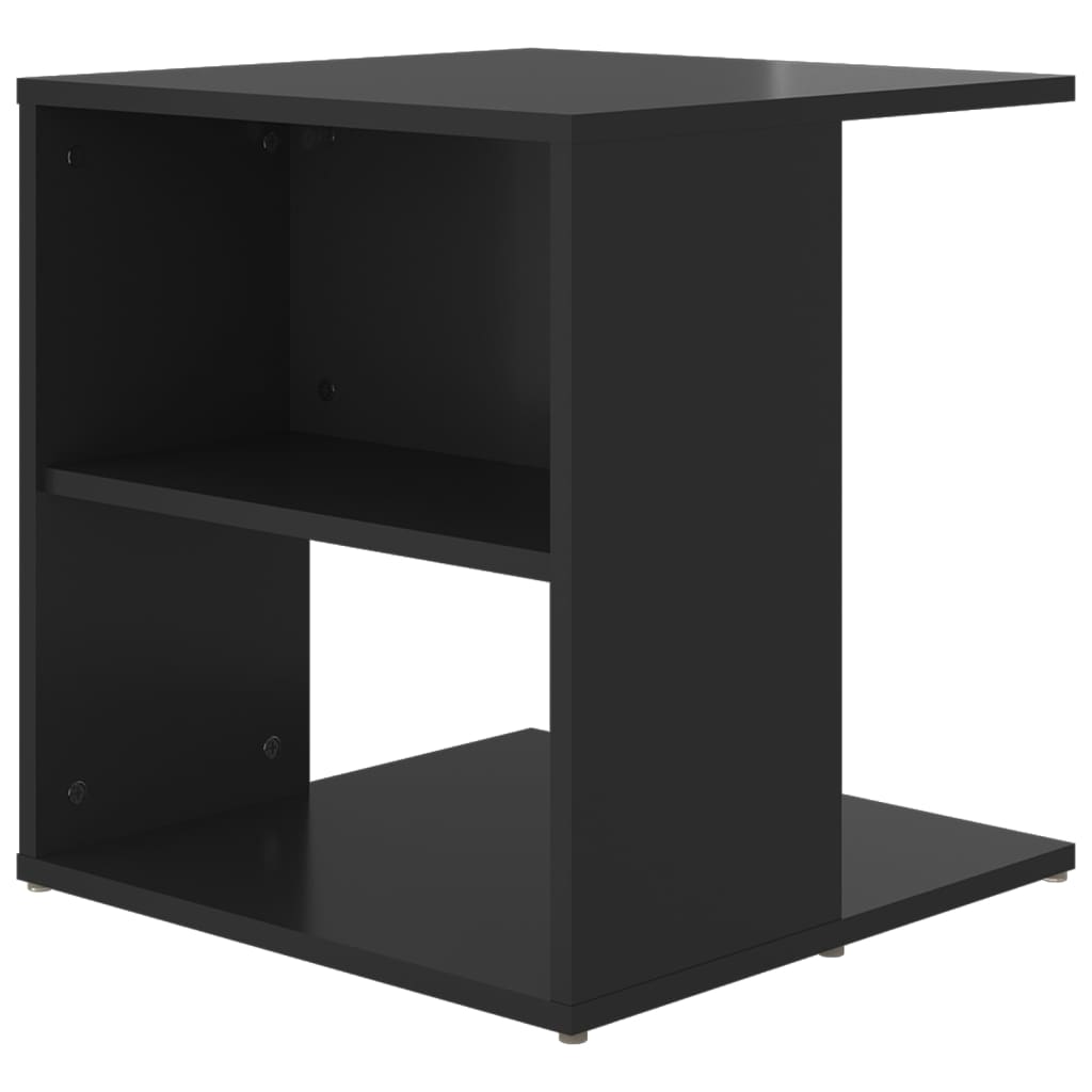 vidaXL Side Table High Gloss Black 45x45x48 cm Engineered Wood