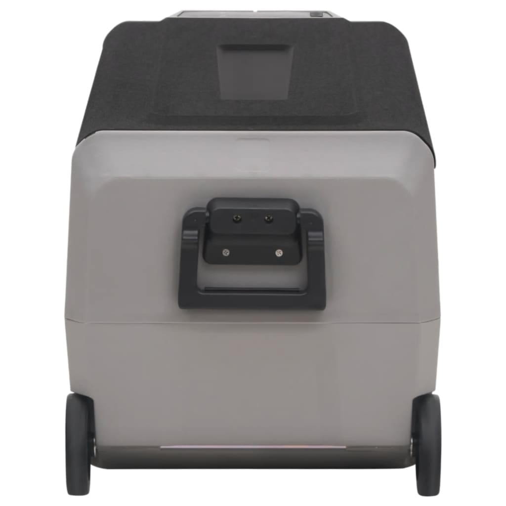 vidaXL Cool Box with Wheel and Adapter Black & Grey 60 L PP & PE