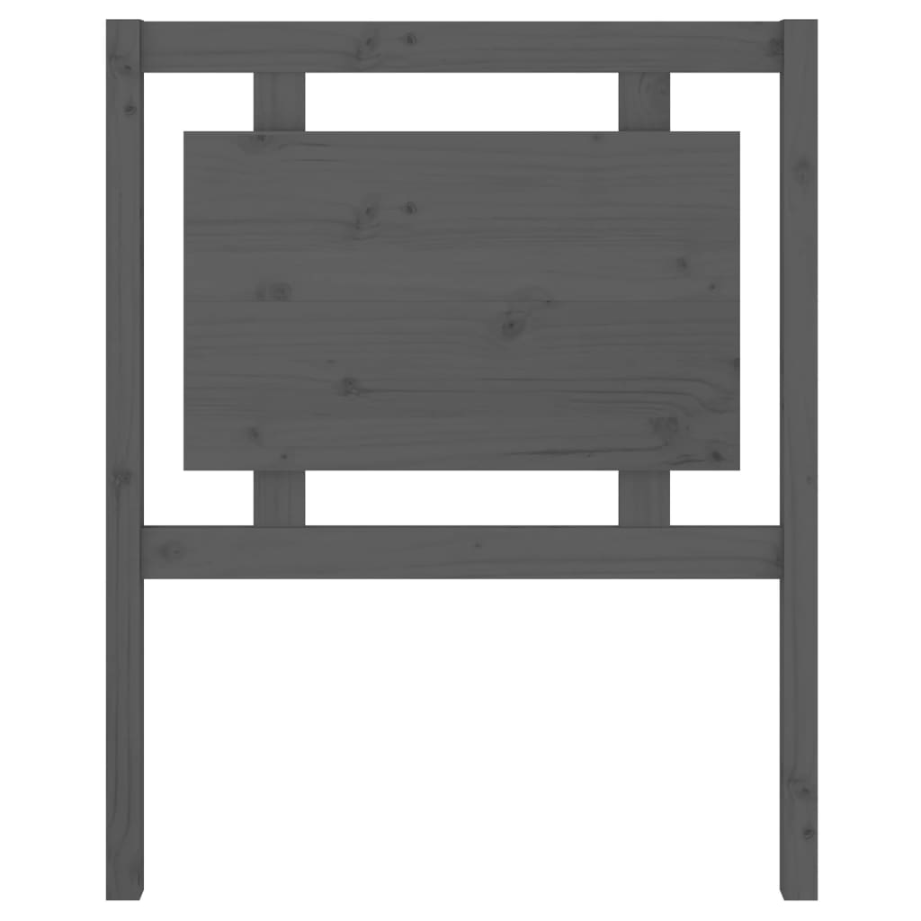 vidaXL Bed Headboard Grey 80.5x4x100 cm Solid Pine Wood