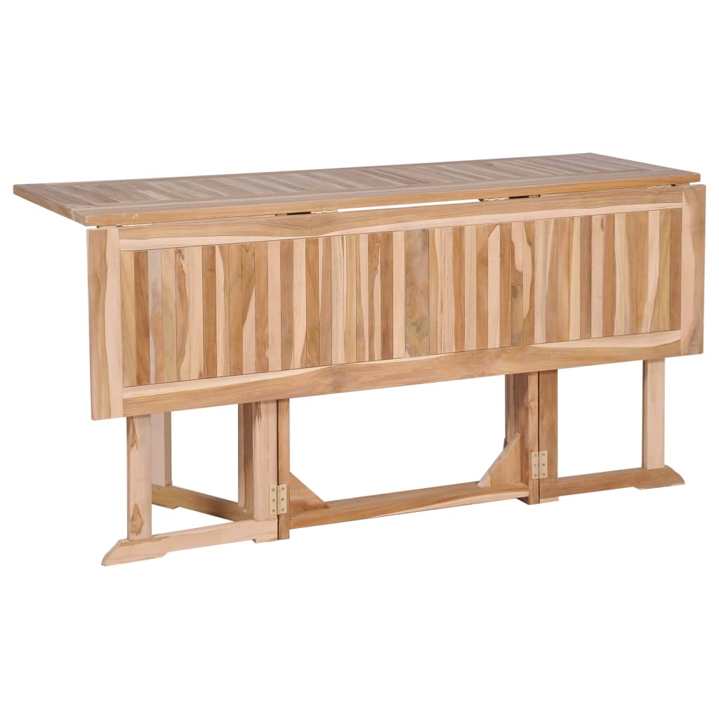 vidaXL 7 Piece Folding Outdoor Dining Set Solid Teak Wood