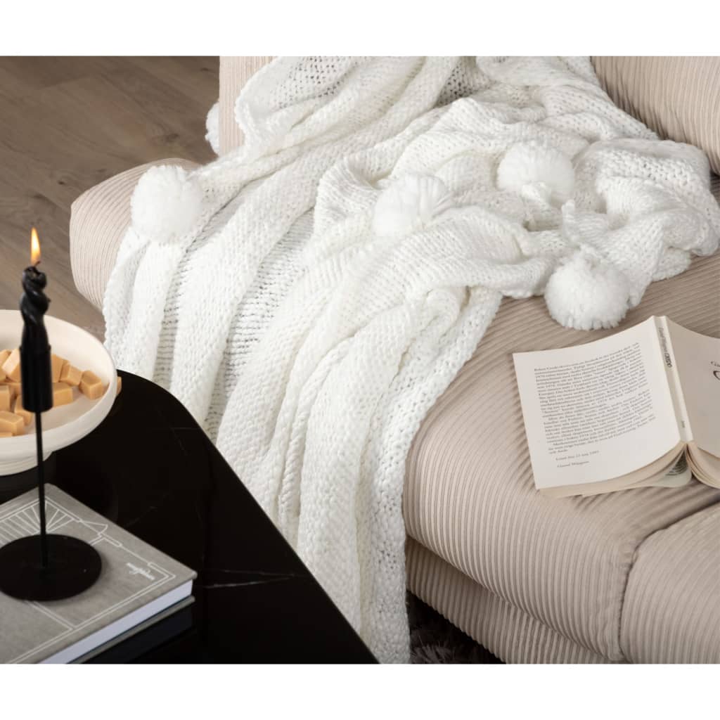 Venture Home Blanket Anny 170x130 cm Acrylic White