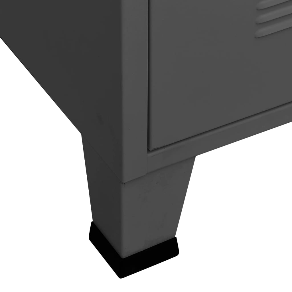 vidaXL Industrial TV Cabinet Anthracite 105x35x42 cm Metal