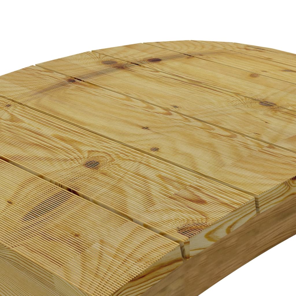 vidaXL Garden Bridge 110x74 cm Impregnated Solid wood Pine