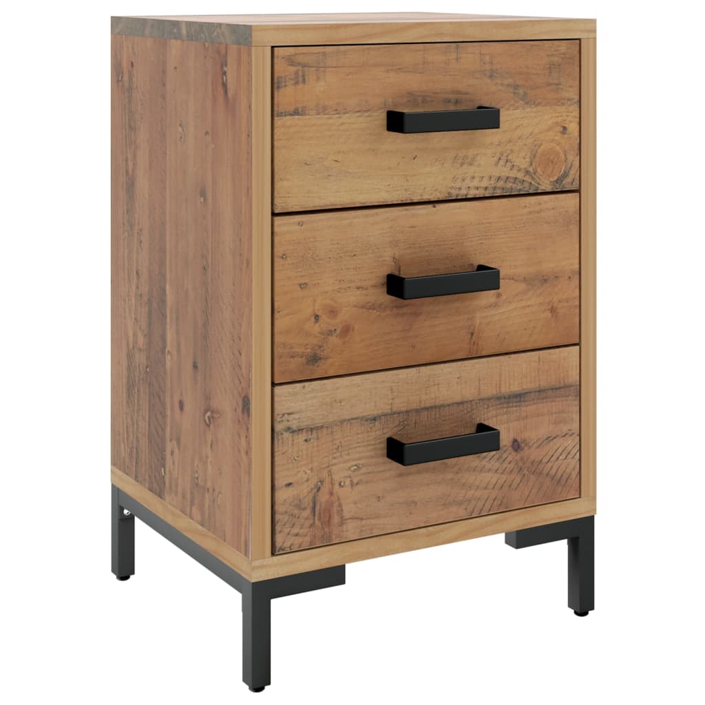 vidaXL Bedside Cabinet Brown 36x30x54 cm Solid Pinewood