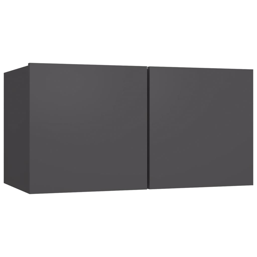 vidaXL 8 Piece TV Cabinet Set Grey Engineered Wood