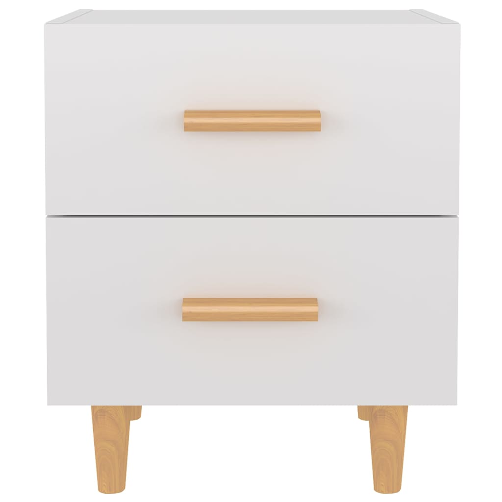 vidaXL Bed Cabinet High Gloss White 40x35x47.5 cm