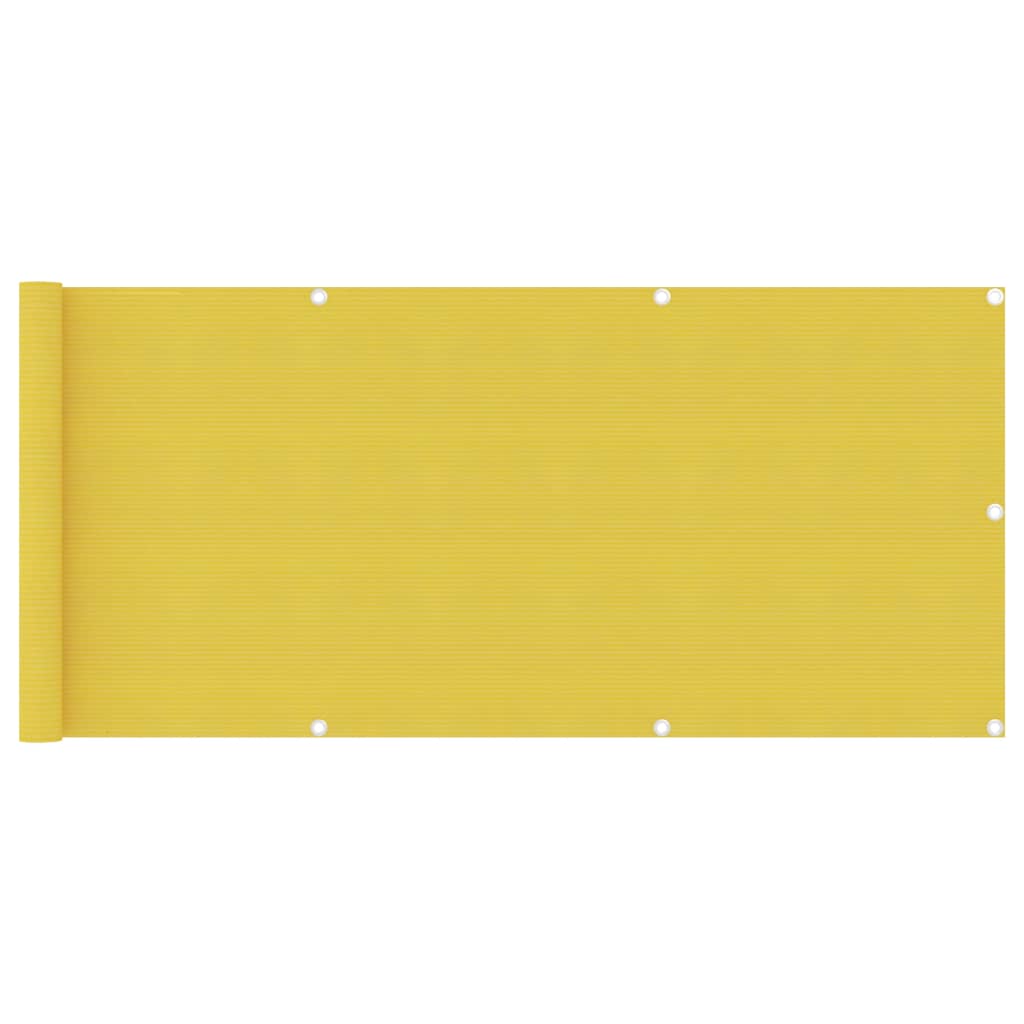 vidaXL Balcony Screen Yellow 75x400 cm HDPE