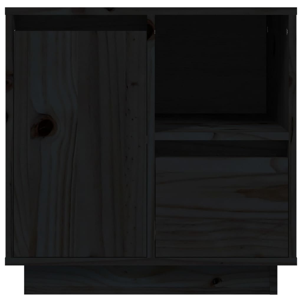 vidaXL Bedside Cabinets 2 pcs Black 50x34x50 cm Solid Wood Pine