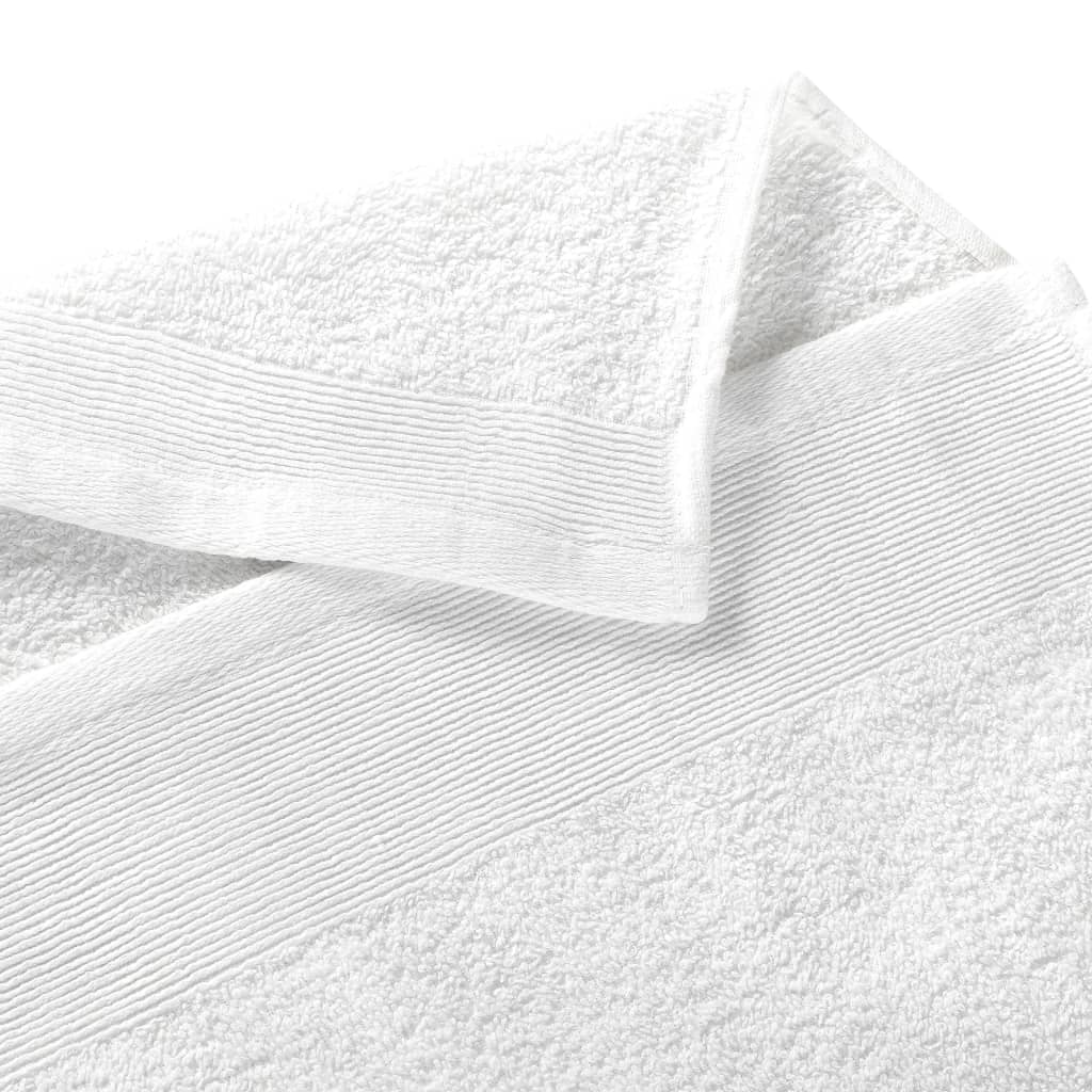 vidaXL Bath Towels 25 pcs Cotton 350 gsm 100x150 cm White