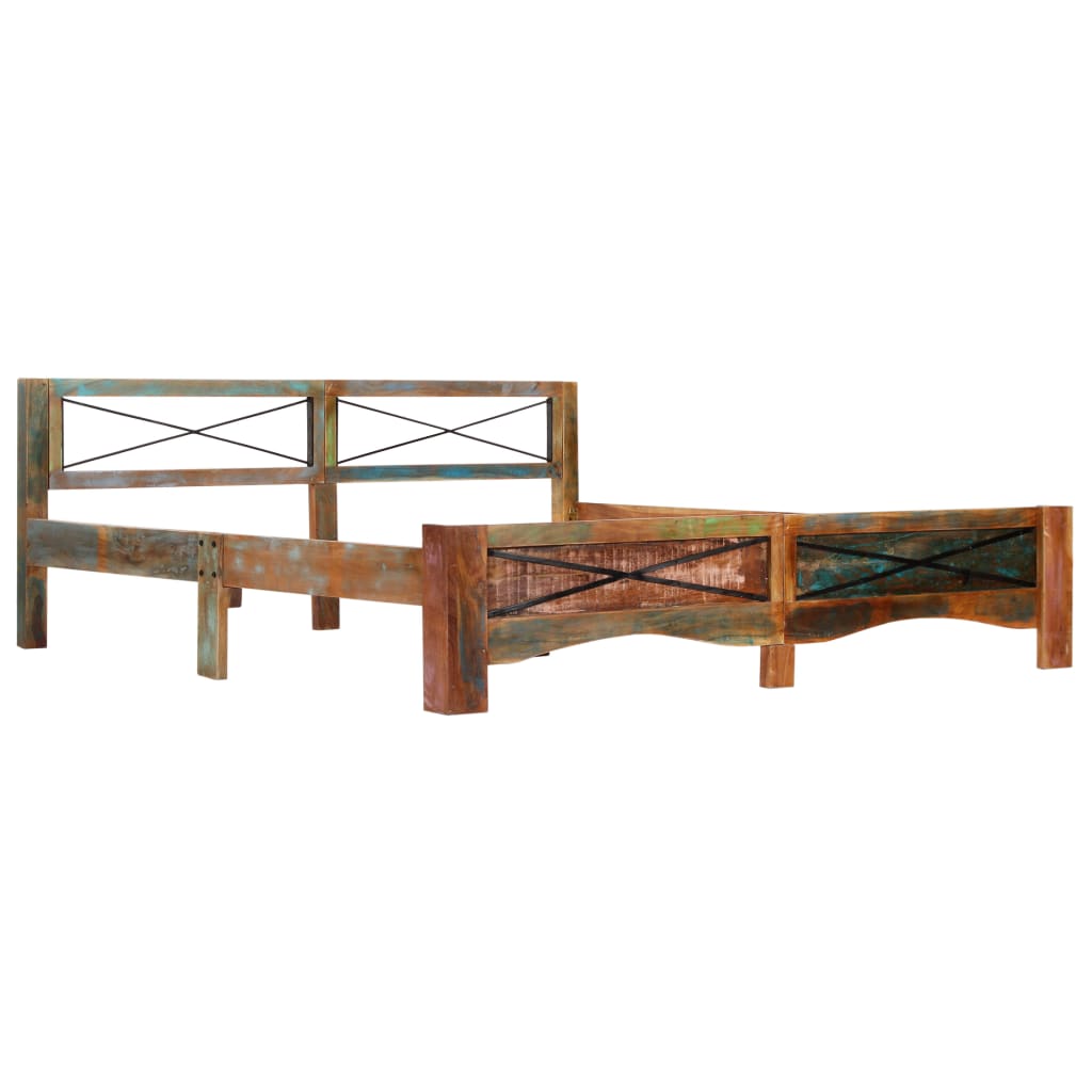 vidaXL Bed Frame Solid Reclaimed Wood 180x200 cm Super King